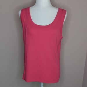 NIC+ZOE Coral-Pink Scoop Neck Tank Size XL